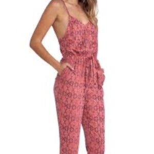 Free People Sunset Jumpsuit – Tomato Combo – Size Small